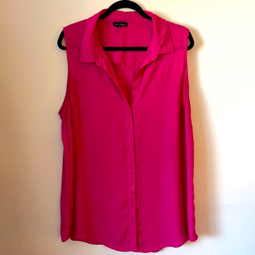 Magenta Sleeveless blouse size 1X
